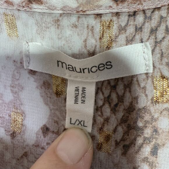 Maurices Kimono Open Cardigan Rose Gold Snake Print Women’s Size L/XL - Picture 5 of 9